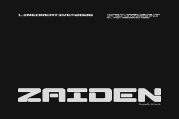 Zaiden Futuristic Rounded Display Font