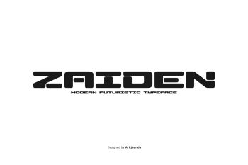 Zaiden-Futuristic Rounded Display Font for Gaming & Tech Branding