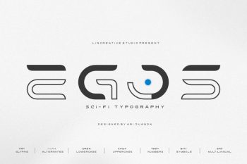 EGOS – Futuristic Sci-Fi Display Font