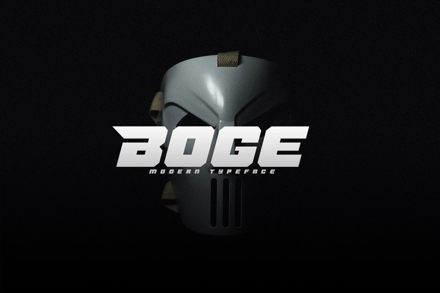 Boge Font Official – Bold Italic Futuristic Display Font by Ari Juanda