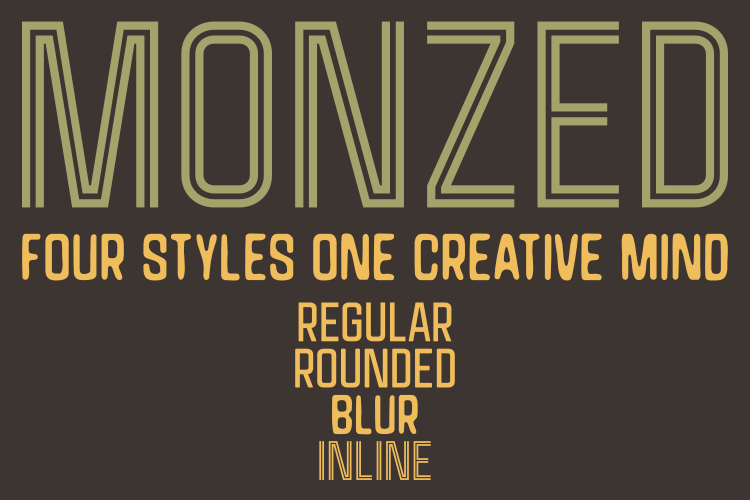 Monzed – Condensed Display Font Family