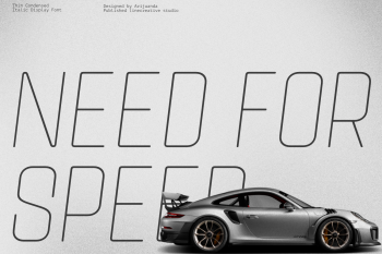 Neon Block – Thin Condensed Italic Display Font