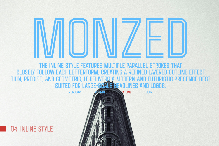 Monzed – Condensed Display Font Family